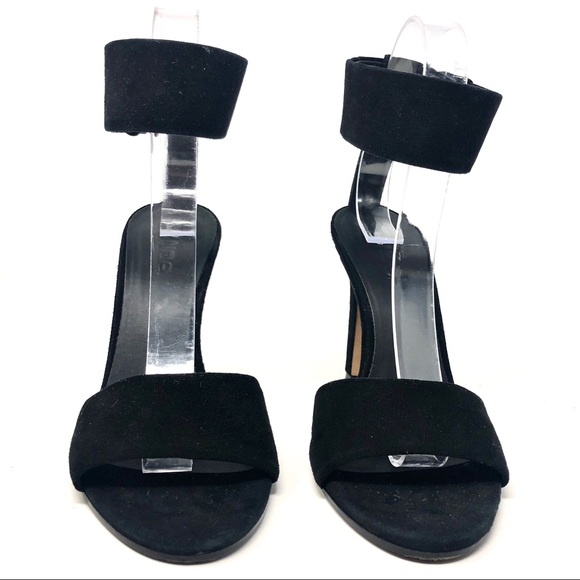 Vince Black Suede Gita Heeled Sandals US 7/ 37.5 - Picture 6 of 12